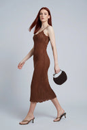 Pointelle Knit Maxi Dress