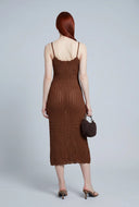Pointelle Knit Maxi Dress