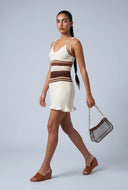 Color Block Crochet Mini Dress