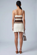 Color Block Crochet Mini Dress