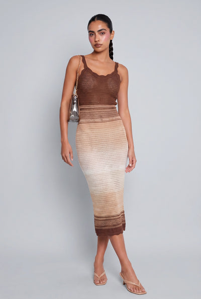 Adrianna Ombre Crochet Maxi Dress