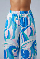 Madilynn Patterned Satin Pants