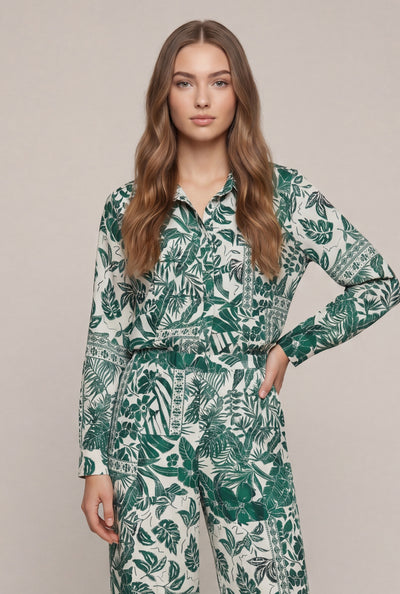 Tropical Button Front Shirt