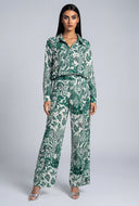 Tropical Scarf Print Palazzo Pants