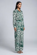 Tropical Scarf Print Palazzo Pants