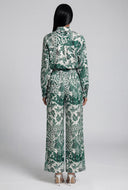 Tropical Scarf Print Palazzo Pants