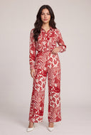 Tropical Scarf Print Palazzo Pants