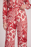 Tropical Scarf Print Palazzo Pants
