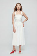 Smocked Back Crop Halter Top
