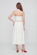 Smocked Back Crop Halter Top
