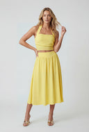 Smocked Back Crop Halter Top