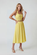Smocked Back Crop Halter Top