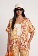 Patterned Satin Kimono