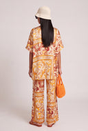 Patterned Satin Kimono
