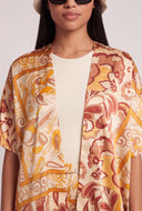 Patterned Satin Kimono