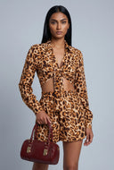 Sariyah Leopard Tie-Front Shirt