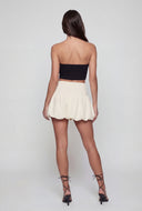 Allie Smocked High Waisted Mini Bubble Skirt