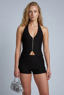 Jimena Zip Front Halter Top