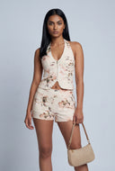 Jimena Zip Front Halter Top