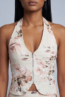 Jimena Zip Front Halter Top