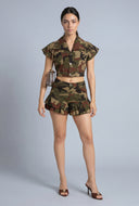 Annie Camo Crop Top