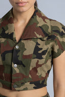 Annie Camo Crop Top