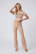 Mineral Wash Fold Over Waist Pants