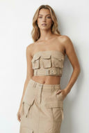 Samira Hyper Stretch Utility Cropped Tube Top