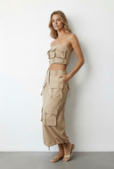 Samira Hyper Stretch Utility Cropped Tube Top