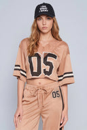 Halo Lace Trim Crop Football Jersey