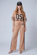 Halo Lace Trim Crop Football Jersey