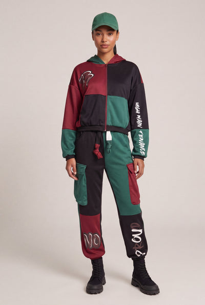 Color Block Graffiti Sweatpants