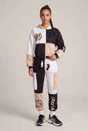 Color Block Graffiti Hoodie