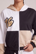 Color Block Graffiti Hoodie
