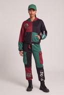 Color Block Graffiti Hoodie