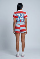 American Football Lace Up Polo Shirt