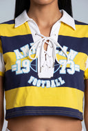 American Football Lace Up Polo Shirt