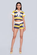 Athletic Color Block Shorts