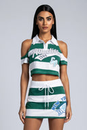 Athletics Cold Shoulder Polo Shirt