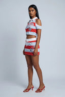 Athletics Cold Shoulder Polo Shirt