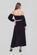 Zainab Crop Peasant Off The Shoulder Top