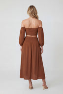 Zainab Crop Peasant Off The Shoulder Top