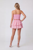 Saige Smocked Ruffled Tube Top