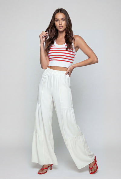 Tiered Palazzo Pants