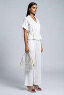 Smocked Waist Gauze Knit Pants
