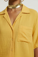 Kassidy Gauze Knit Button Front Shirt