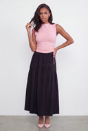 Asymmetrical Sleeveless Ruched Crop Top