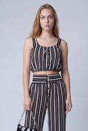Striped Bubble Crop Top