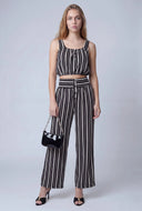 Striped Bubble Crop Top