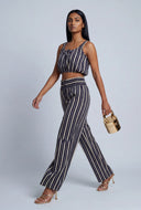Striped Bubble Crop Top